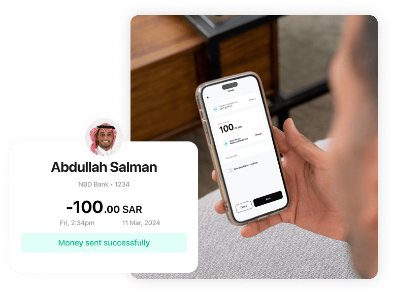 Making a transfer in the barq app