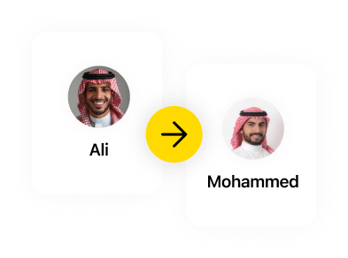 Sending a transfer in the barq app
